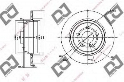 DJ PARTS bd1149 -  Тормозной диск